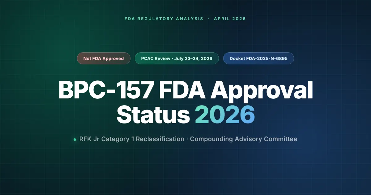 BPC-157 FDA approval status timeline