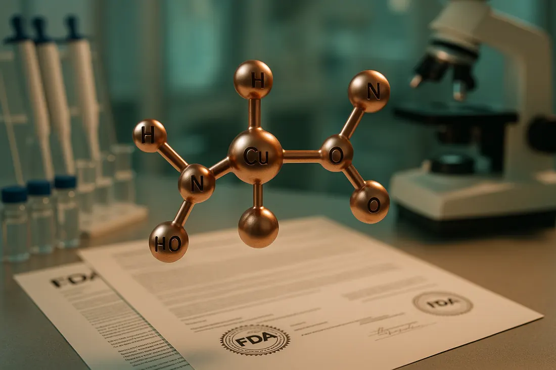 GHK-Cu molecular structure and FDA documents